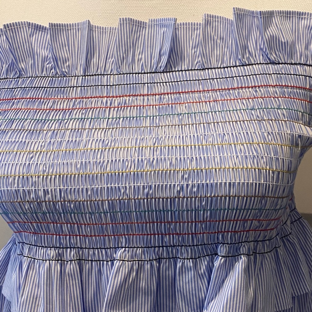 Aqua by Bloomingdales Smocked Off the Shoulder Top - Picture 4 of 9